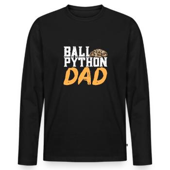 Ball Python Snake King Python - Men's Premium Organic Long Sleeve Shirt - black - Front - Nico (187cm)