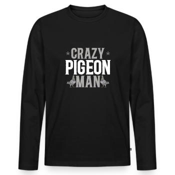 Taubensport Taubenzüchter Brieftaube - Männer Premium Bio Langarmshirt - Schwarz - Vorne - Nico (187cm)