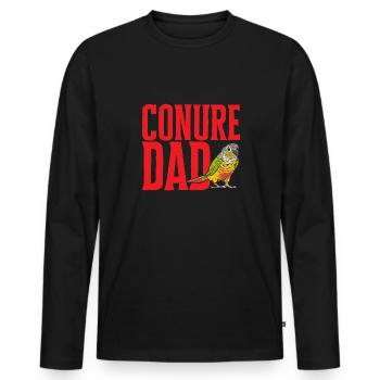 Molina Parakeet Parrot Bird Parakeet - Men's Premium Organic Long Sleeve Shirt - black - Front - Nico (187cm)