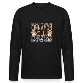 Cinnamon roll - Men's Premium Organic Long Sleeve Shirt - black - Front - Nico (187cm)