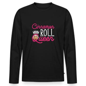 Zimtschnecke - Männer Premium Bio Langarmshirt - Schwarz - Vorne - Nico (187cm)