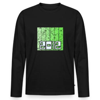 Vert 2012 - T-shirt manches longues Premium bio Homme - noir - Devant - Nico (187cm)
