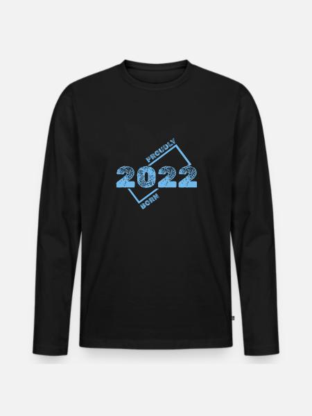 Geschenkidee 2022 - Männer Premium Bio Langarmshirt - Schwarz