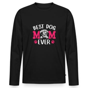Redbone Coonhound Dog Gift - Men's Premium Organic Long Sleeve Shirt - black - Front - Nico (187cm)