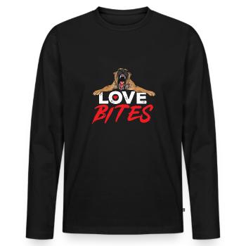 Malinois Belgischer Schäferhund Mechelaar Hund - Männer Premium Bio Langarmshirt - Schwarz - Vorne - Nico (187cm)