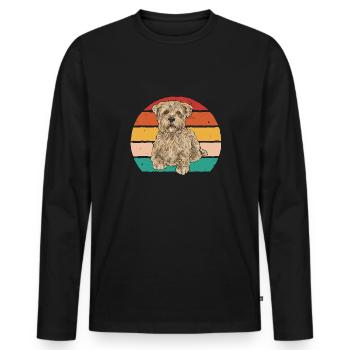 Cairn Terrier Hund - Männer Premium Bio Langarmshirt - Schwarz - Vorne - Nico (187cm)