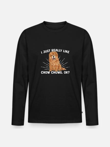 Chow Chow Dog - Men's Premium Organic Long Sleeve Shirt - black