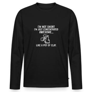Töpferei Töpfern Töpfer Künstler Lehm - Männer Premium Bio Langarmshirt - Schwarz - Vorne - Nico (187cm)