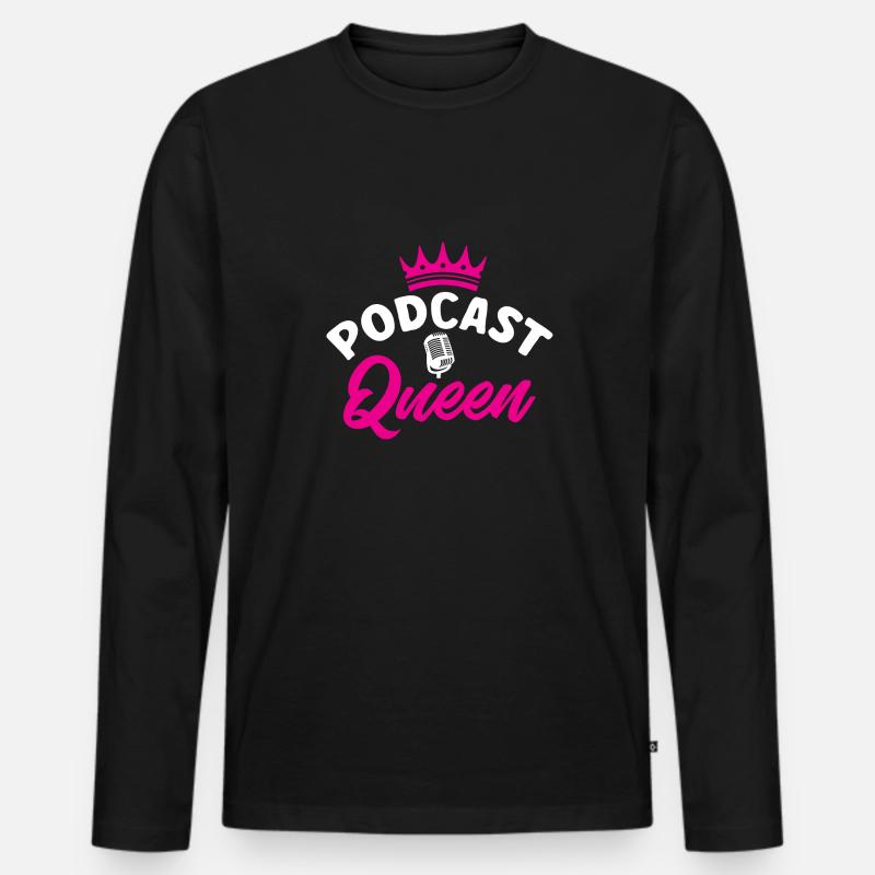 Podcaster Podcast - Männer Premium Bio Langarmshirt - Schwarz