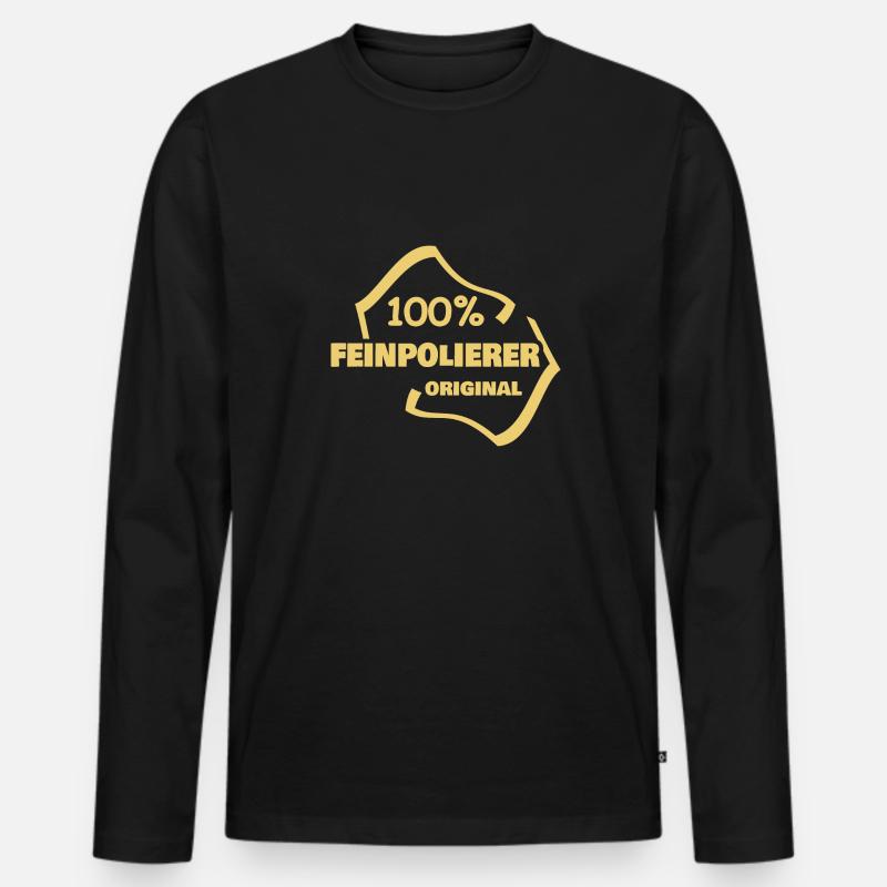 Beruf Feinpolierer - Männer Premium Bio Langarmshirt - Schwarz
