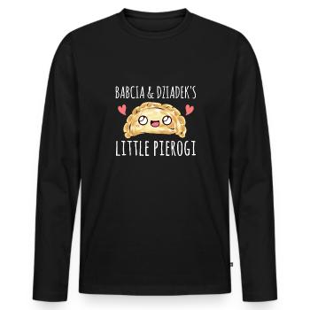 Pierogi polonais - T-shirt manches longues Premium bio Homme - noir - Devant - Nico (187cm)