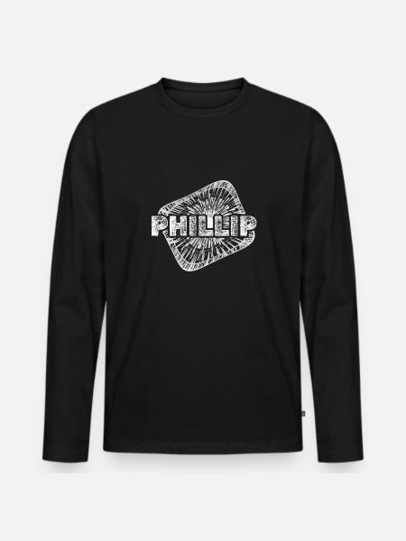 Phillip as Stardust - Men's Premium Organic Long Sleeve Shirt - black