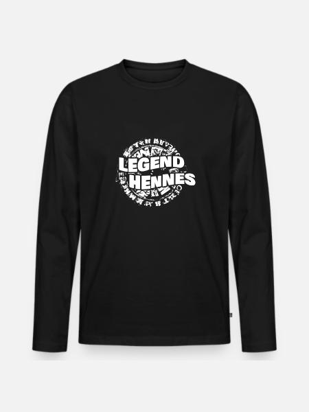 Hennes - Men's Premium Organic Long Sleeve Shirt - black
