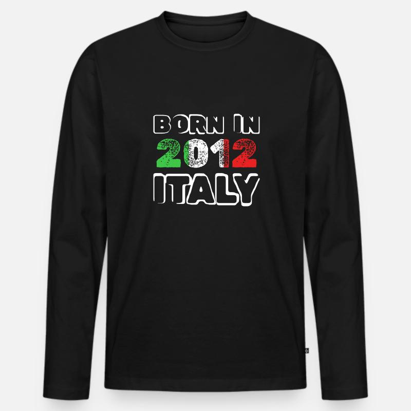Italy 2012 - Männer Premium Bio Langarmshirt - Schwarz
