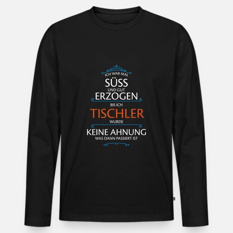 Tischler Beruf - Männer Premium Bio Langarmshirt - Schwarz