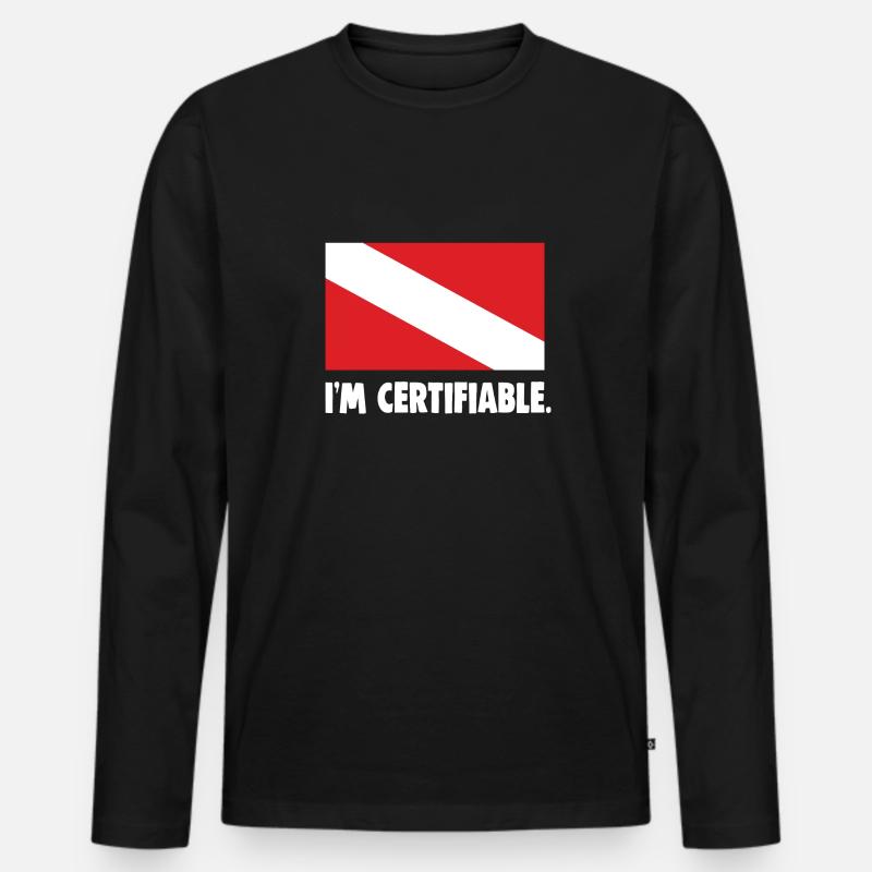 I'm certifiable - Männer Premium Bio Langarmshirt - Schwarz