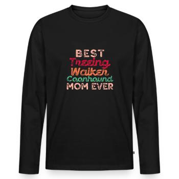 Treeing Walker Coonhound - Männer Premium Bio Langarmshirt - Schwarz - Vorne - Nico (187cm)