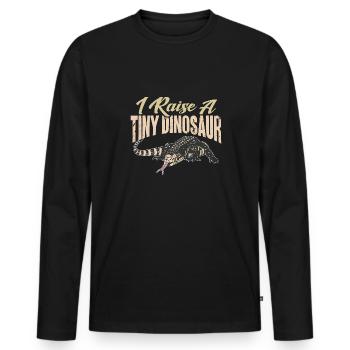 Tegu Eidechse Reptil Herpetologe - Männer Premium Bio Langarmshirt - Schwarz - Vorne - Nico (187cm)