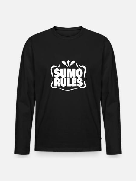 Sumo - Men's Premium Organic Long Sleeve Shirt - black