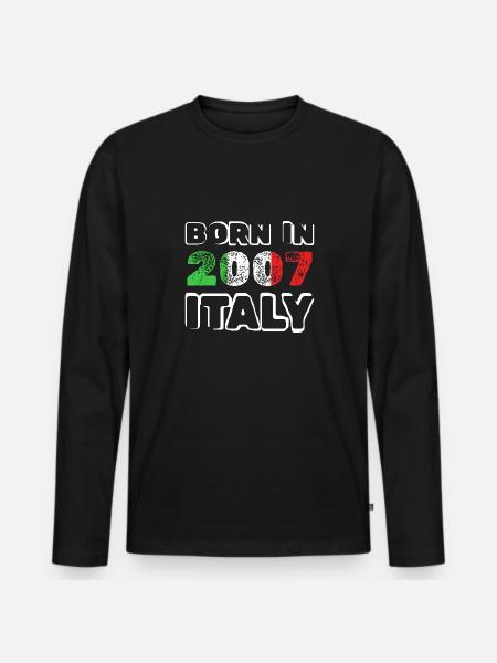 Italy 2007 - Men's Premium Organic Long Sleeve Shirt - black