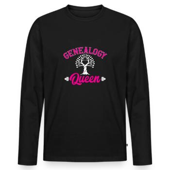 Généalogie Généalogie Généalogiste - T-shirt manches longues Premium bio Homme - noir - Devant - Nico (187cm)