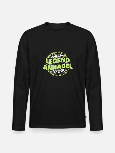 Annabel - Men's Premium Organic Long Sleeve Shirt - black