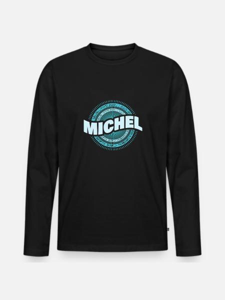 Michel - Men's Premium Organic Long Sleeve Shirt - black