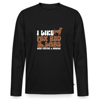 Foxred Labrador Fox Red Labrador Retriever - Men's Premium Organic Long Sleeve Shirt - black - Front - Nico (187cm)