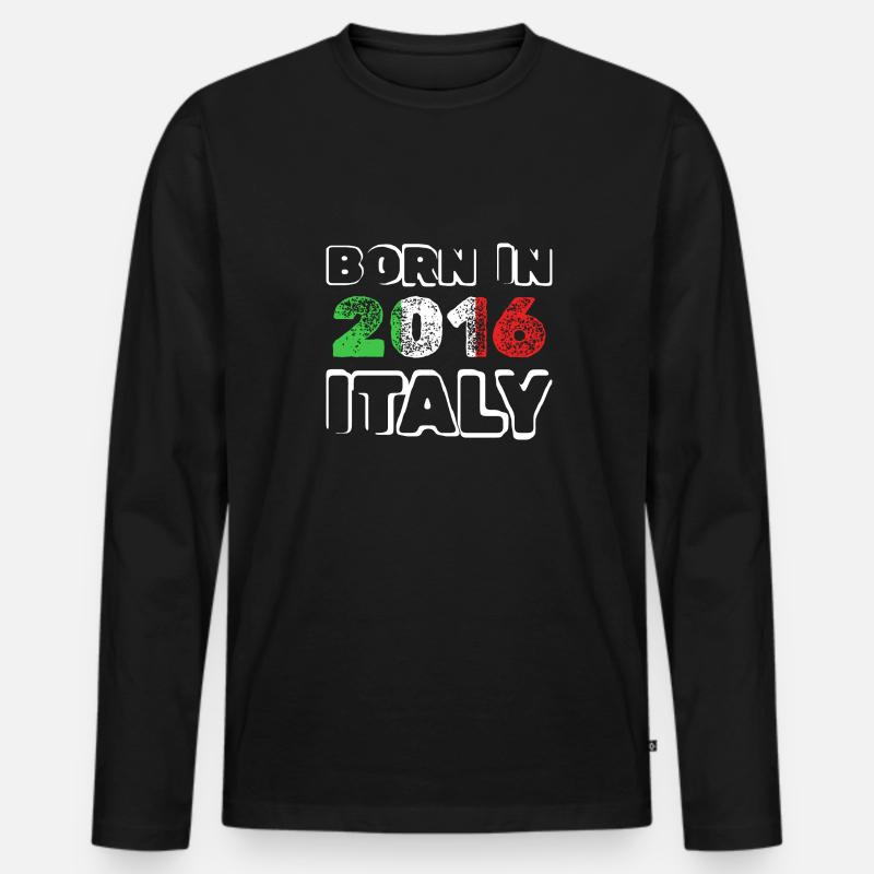 2016 - Männer Premium Bio Langarmshirt - Schwarz