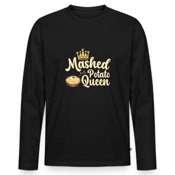 Mashed potatoes Mashed potatoes - Men's Premium Organic Long Sleeve Shirt - black - Front - Nico (187cm)