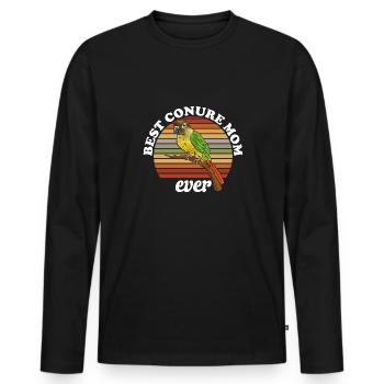 Molinasittich Papagei Vogel Sittich - Männer Premium Bio Langarmshirt - Schwarz - Vorne - Nico (187cm)