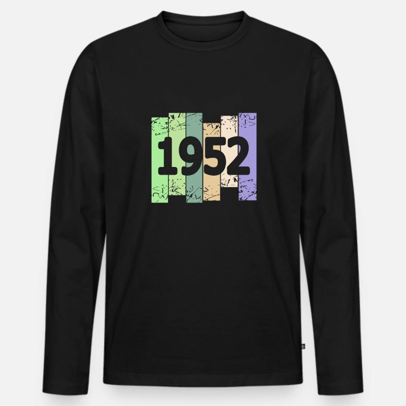Kunstwerk 1952 - Männer Premium Bio Langarmshirt - Schwarz