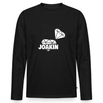 Precious Joakin - Men's Premium Organic Long Sleeve Shirt - black - Front - Nico (187cm)