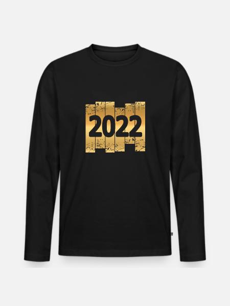 Gold 2022 - Men's Premium Organic Long Sleeve Shirt - black