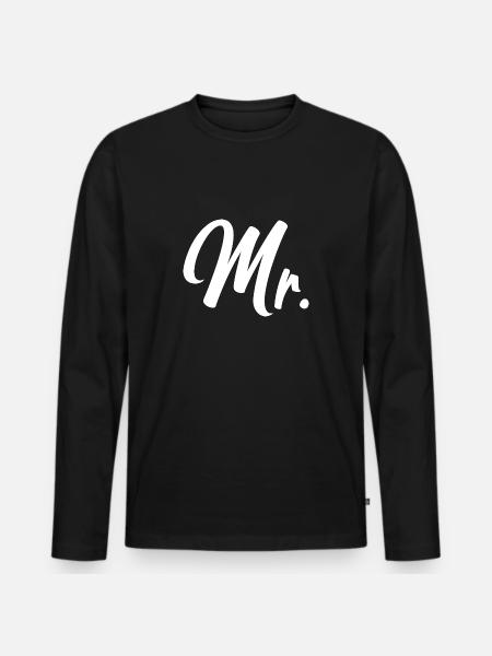 Mr - Mr et Mme Duo - T-shirt manches longues Premium bio Homme - noir