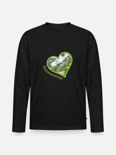 black forest - Men's Premium Organic Long Sleeve Shirt - black