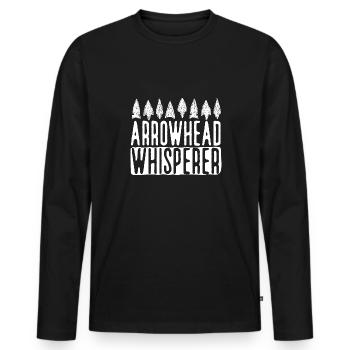 Arrowhead Hunting Arrowhead Collector - Men's Premium Organic Long Sleeve Shirt - black - Front - Nico (187cm)