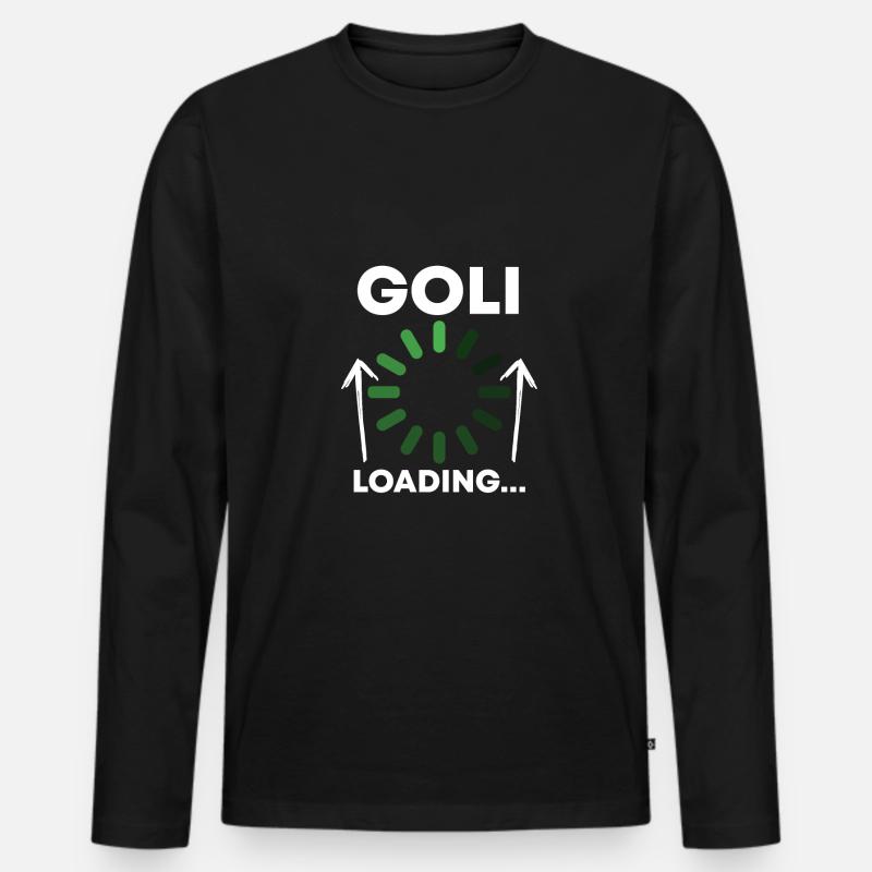 Goli Loading... Taufgoli Firmgoli - Männer Premium Bio Langarmshirt - Schwarz
