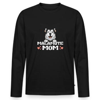 Alaskan Malamute Dog - Men's Premium Organic Long Sleeve Shirt - black - Front - Nico (187cm)