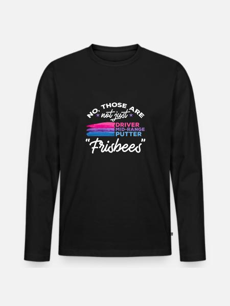 Discgolf Disc Golf Frisbee - Men's Premium Organic Long Sleeve Shirt - black