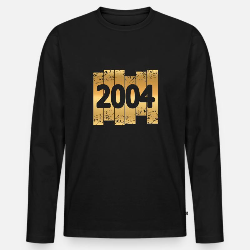 2004 - Männer Premium Bio Langarmshirt - Schwarz