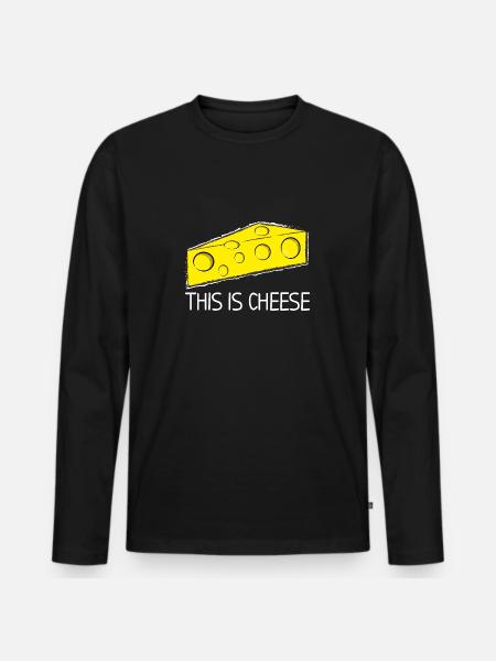 This is cheese - Men's Premium Organic Long Sleeve Shirt - black