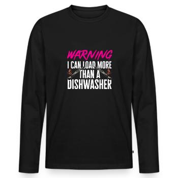 Trapschießen Skeet Tontaubenschießen - Männer Premium Bio Langarmshirt - Schwarz - Vorne - Nico (187cm)