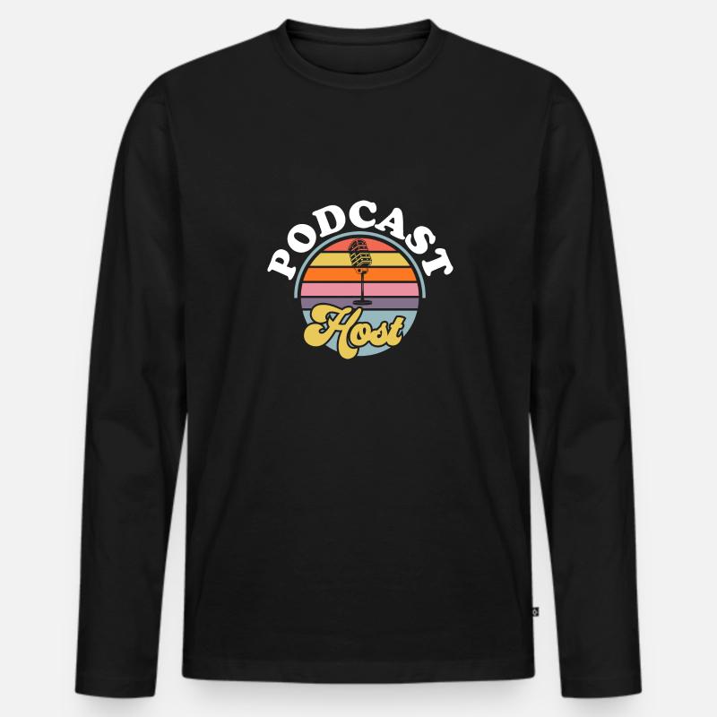 Podcaster Podcast - Männer Premium Bio Langarmshirt - Schwarz