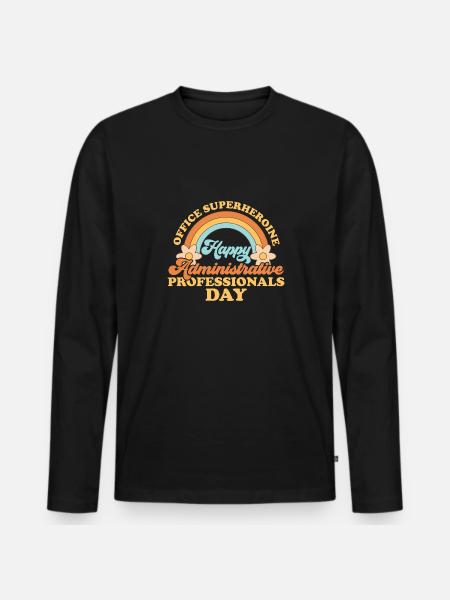 Secretary Administrative Assistant Office Clerk - Men's Premium Organic Long Sleeve Shirt - black