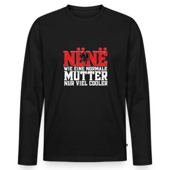 Albanische Flagge Albanischer Adler Shqiponja - Männer Premium Bio Langarmshirt - Schwarz - Vorne - Nico (187cm)