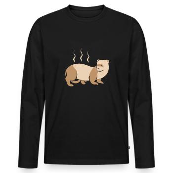 Ferret Owner Ferret - Men's Premium Organic Long Sleeve Shirt - black - Front - Nico (187cm)
