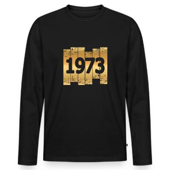 Ton or 1973 - T-shirt manches longues Premium bio Homme - noir - Devant - Nico (187cm)
