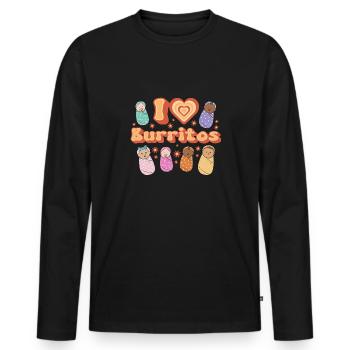 Infirmière Bébé Maternité Infirmière - T-shirt manches longues Premium bio Homme - noir - Devant - Nico (187cm)