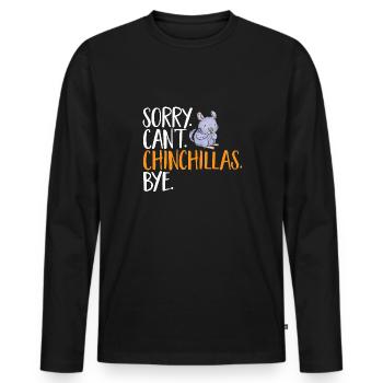 Chinchilla - T-shirt manches longues Premium bio Homme - noir - Devant - Nico (187cm)